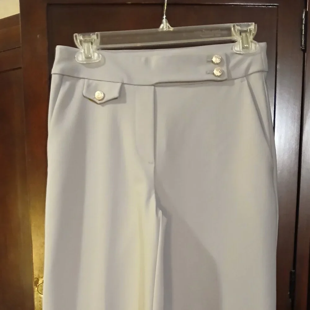 HAVER & BLAIR OF LONDON Grey High-Rise Wide Leg Pants XS - Picture 13 of 14